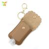 Estuche de cuero para desinfectante de manos de 60 ml, bolsa de almacenamiento para botella de alcohol, colgante para llavero