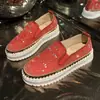 Nuevos mocasines de strass de talla grande para mujer, estilo coreano slip-on ligeros antideslizantes con suela gruesa para aumentar la altura