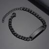 Pulsera Popular Transfronteriza Ins Estilo Simple Oro 18K Brillante Curvada para Hombres y Mujeres Cadena Lateral Acero Inoxidable Joyería de Mano para Parejas