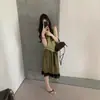 Guangzhou Shisanxing! Bens de Qualidade Verão 2026: Saia Franzida Patchwork Estilo Artístico Vintage