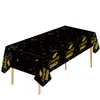 En stock Mantel a cuadros Amazon mantel a cuadros blanco y negro transfronterizo PEVA engrosado desechable mesa de postres de cumpleaños fiesta