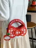 Bolsa de Caricatura Linda con Forma de Lazo, Bolso de Mano Exquisito con Patrón de Cachorro a Cuadros, Mochila Pequeña Dulce y Ligera para Niñas