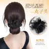 Moño Redondo para el Cabello para Mujeres con Pinza de Garra, Malla Completa para la Parte Trasera de la Cabeza, Moño de Hilo con Flor, Herramienta de Peinado, Moño Falso de Cabello Natural Realista