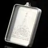Concha Tangka, Caixa Redonda de Aço Titânio Branco-Amarelo, Caixa Gawu de Lado Único/Dupla Face, Caixa de Metal Estilo Tibetano, Caixa de Amuleto Buda do Zodíaco