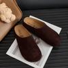 Zapatos Birkenberg Otoño 2024 Piel Genuina Suela Gruesa Estilo Fila Vintage Punta Redonda Zapatillas Birkenberg Planas de Piel Suave para Mujer