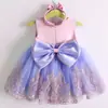 2026 Nuevo Vestido de Pasarela para Niñas de Amazon Vestido de Princesa Infantil Ropa Infantil Bordada para Halloween Vestido Tutú