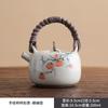 Bingtai Pintado à Mão Laranja Caqui Rattan Pulseira Novo Estilo Chinês Cerâmica Bule Doméstico Kung Fu Jogo de Chá Panela Única Fabricante de Chá