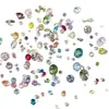 Rhinestones de color Chunri Hua Zi de corte 33 con base puntiaguda para arte de uñas, rhinestones redondos multicolores multifacéticos súper brillantes para decoración de uñas DIY