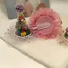 Diadema sombrero de malla para cumpleaños de pequeña princesa, fiesta infantil, bola de pelo de caramelo, corona de pelo, diadema de dopamina arcoíris, femenina