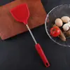 Sartén antiadherente mango de tubo pequeño espátula de silicona utensilios de cocina para el hogar cuchara para freír cocina anti-quemaduras resistente a altas temperaturas sartén antiadherente