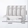 Estante para Archivos Engrosado Caja para Archivos Caja de Almacenamiento Portadocumentos Organizador de Archivos de Escritorio Suministros de Oficina Atril de Libros Cuatro Secciones