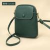Couro genuíno saco do mensageiro saco do telefone móvel para as mulheres na moda simples nova primeira camada de couro saco do telefone móvel mini saco do telefone móvel vertical