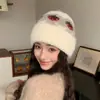 Gorro de Punto Fair Isle Retro 2026 para Mujer, Cálido de Invierno, Estilo Fresa Lindo, Gorro Tejido Adelgazante