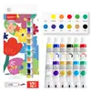 Set de Pintura Gouache Acuarela para Niños Pintura a Mano DIY Graffiti Caja de Pintura Pintura Acuarela 12 Colores