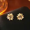 Pendientes de Ojo de Gato y Girasol de Alta Gama, Pendientes de Diseño de Nicho de Moda de Lujo Accesible, Pendientes Elegantes de Diosa Elegantes