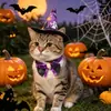 Nuevo Set de Sombrero de Murciélago y Pajarita de Halloween para Mascotas, de Venta Caliente Transfronteriza para Gatos y Perros, Personalizable con Etiquetas