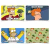 Pegatina impermeable personalizada de la serie divertida de los Simpson para tarjeta de crédito transfronteriza 2x 3.4 pulgadas Individual/traje Opcional