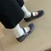 Primeiro Encontro com os Novos Sapatos Hanfu Estilo Primavera Retro Francês com Fivela de Strass, Sapatos Rasos Planos para Mulheres