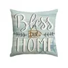 Funda de Almohada Decorativa de Tela para el Hogar con Estampado Floral Pastoral Transfronterizo para Sofá de Sala de Estar Cojín Decorativo Textil para el Hogar Cojín Decorativo Suave
