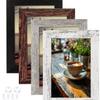 Marco de fotos de madera con borde cruzado retro americano de 6, 7, 10 y 11 pulgadas, tamaño A4, marco de fotos de mesa, venta al por mayor