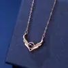 Venta Caliente Transfronteriza 100 Idiomas Te Amo Colgante de Proyección Moderno y Versátil Yilu Te Tiene Collar Cadena para Clavícula de Mujer
