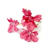 Acessórios de Orquídea Artificial Pequena de Três Cabeças Materiais DIY Decoração de Casa Flores Artificiais Estilo Fresco Presilha de Cabelo Acessório de Cabelo