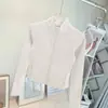 Chaqueta de Tenis para Mujer, Chaqueta de Yoga, Top Fitness para Correr y Senderismo, Cremallera Completa, Cuello Alto, Corte Ajustado, Ropa Fitness Adelgazante para Mujer