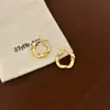 Pendientes Irregulares Retorcidos de Plata de Ley S925 para Mujer, Diseño de Nicho, Moda de Gama Alta, Lujo Ligero, Versátiles, Clips para Orejas de Gama Alta