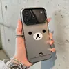 Capa Rilakkuma com Expressões Adequada para Apple 17/16 Pro, Capa de Celular Divertida 15/14 do iPhone 11, Porta-Cartões XS Max