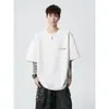 Camiseta de Manga Corta con Diseño de Bordado Pesado para Hombre, Nueva de Verano 2026, Corte Holgado, Talla Grande, Top de Marca de Moda de Media Manga