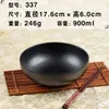 Negro Milamina Estilo Japonés Tazón de Ramen Ajisen Comercial Tazón de Fideos de Res Tazón de Sopa de Fideos Imitación Porcelana Tazón de Malatang de Plástico Tazón Grande
