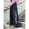 Pantalones de chándal estampados en gris azulado para mujer, nuevo estilo otoño 2026, pantalones de danza jazz, de cintura alta, corte holgado, pierna ancha, deportivos para figuras petite