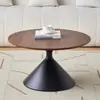 Mesa de centro minimalista para sala de estar, color crema, acero al carbono, adecuada para apartamentos pequeños, diseño moderno y simple, con un toque de lujo, mesa redonda pequeña estilo italiano