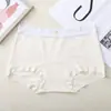 Roupa íntima feminina estampada em patchwork de algodão puro 10A Antibacteriana Algodão para Bebê de Xinjiang Grau A Respirável Calcinha Feminina de Cintura Média-Alta
