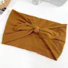 Diadema de Color Sólido Estilo Europeo y Americano Elástica Anudada con Lazo de Orejas de Conejo para Yoga y Deportes, Diadema Ancha Absorbente de Sudor y Transpirable
