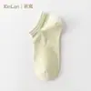 Calcetines Invisibles Bajos para Mujer, Calcetines Cortos de Color Claro, Algodón Puro, Adecuados para Primavera, Verano y Otoño, Estilo Casual y Sencillo, Venta al por Mayor