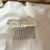 Pinza para el cabello con lazo floral para niña Peine para el cabello Pasador Dulce Peine de inserción Pinza para flequillo Pinza lateral Accesorios para el cabello
