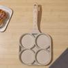 Nueva Sartén Doméstica de Aluminio para Hamburguesas de Cuatro Agujeros para Huevo Frito Sartén Antiadherente Mini Sartén de Cuatro Agujeros para Desayuno Venta al por Mayor de Fábrica