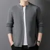 Suéter com zíper transfronteiriço outono e inverno gola alta meia malha masculina suéter casual top do dia a dia jaqueta versátil