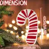 Nova Almofada de Pelúcia para Muleta de Presente de Natal Decoração de Atmosfera Natalina Almofada de Muleta Listrada em Vermelho e Branco