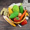 Colección de Verduras de Plástico Simuladas Zanahoria Maíz Pimiento Modelo Decoración Adornos para Sesión de Fotos Accesorios Juguetes para Niños Pequeños