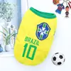 Ropa para Mascotas para Verano: Ropa para Gatos y Perros, Jerseys del Equipo Francés, Chalecos para Fans, Envío Directo de Fábrica