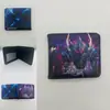 Periférico de Anime I Actualicé la Cartera Corta Solo Monstruo No. Billetera Monedero Plegable a la Mitad de Cuero PU con Estampado de 8 Colores