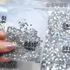 Paquete Completo al por Mayor de Pedrería Súper Brillante para Uñas, Pedrería Blanca de Fondo Plano, Pedrería Redonda Decorativa, Pedrería Triturada, Accesorios de Uñas Portátiles