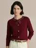 Top de Lana con Cuello de Lazo, Nuevo Diseño Primavera Temprana 2026, Elegante y de Corte Holgado, Prendas de Punto Adelgazantes y que Rejuvenecen