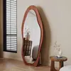 Espejo de cuerpo entero Espejo de pie Uso doméstico Dormitorio femenino Tienda de ropa Vestidor Celebridad de internet Forma irregular Montado en la pared Espejo grande