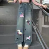 Nuevos Jeans de Pierna Ancha para Niñas de Primavera y Otoño Pantalones Rectos Estilo Vaquero para Niños Pantalones Grandes de Primavera y Otoño para Niños Pantalones Sueltos