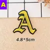 Parche Bordado con Letras y Números Romanos Antiguos Dorados con Adhesivo Termofusible. Insignia Bordada Parche Pequeño Emblema Parche de Tela Accesorios para Ropa
