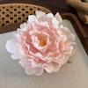Foto de menina Ano Novo retrô flor de peônia tridimensional simulação clipe flor de Mori clipe de tubarão de flor acessórios de cabelo rabo de cavalo grampo