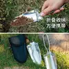 Pala plegable de acero inoxidable personalizada para exteriores, Pala puntiaguda plegable y portátil, Herramienta para camping y picnic, Pala de jardín para cavar tierra